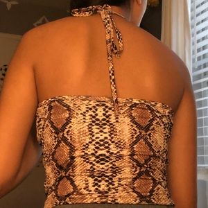 Snake skin halter top